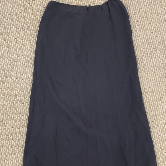 Eileen Fisher Dark Blue Midi Skirt - Picture 5 of 6